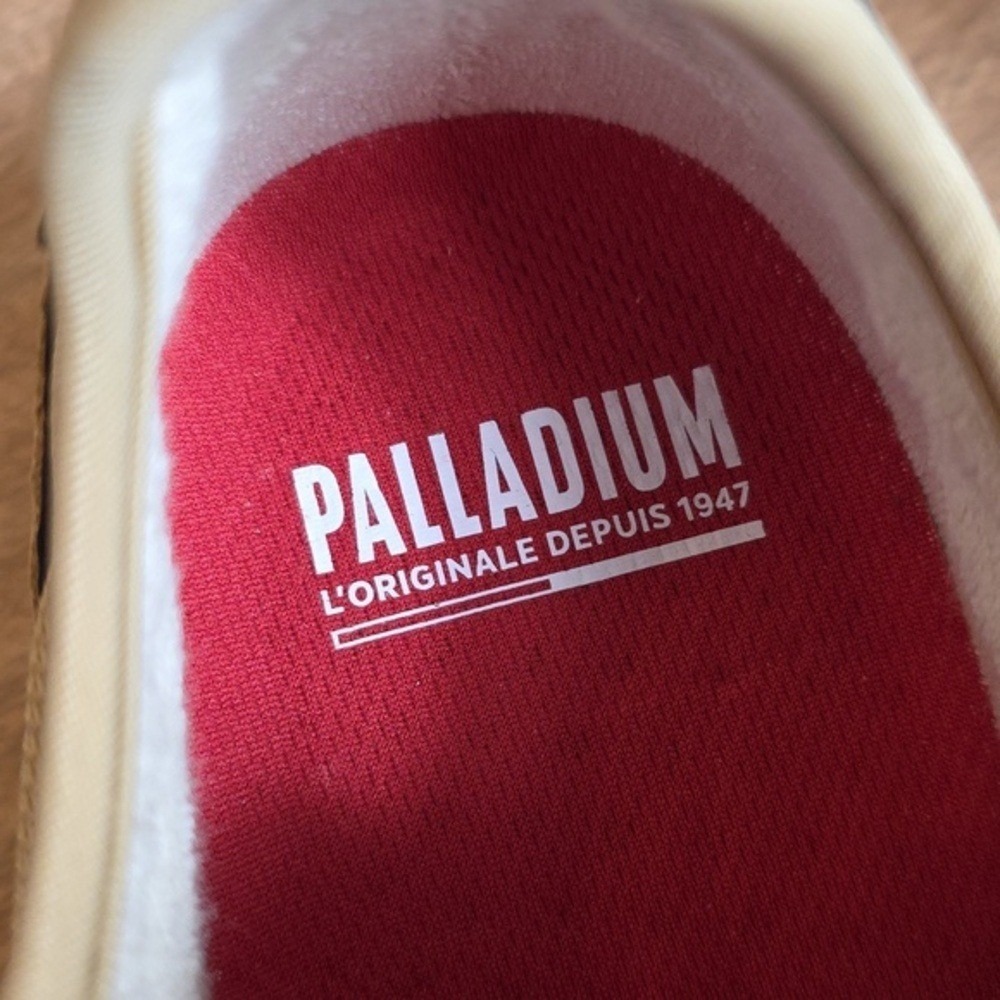 Palladium Sport Low Top Sneakers Beige Coral Chunky Sole Comfort Streetwear 11 M - Picture 9 of 11